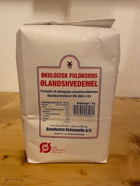 Økologisk ølandshvedemel fuldkorn 1 kg
